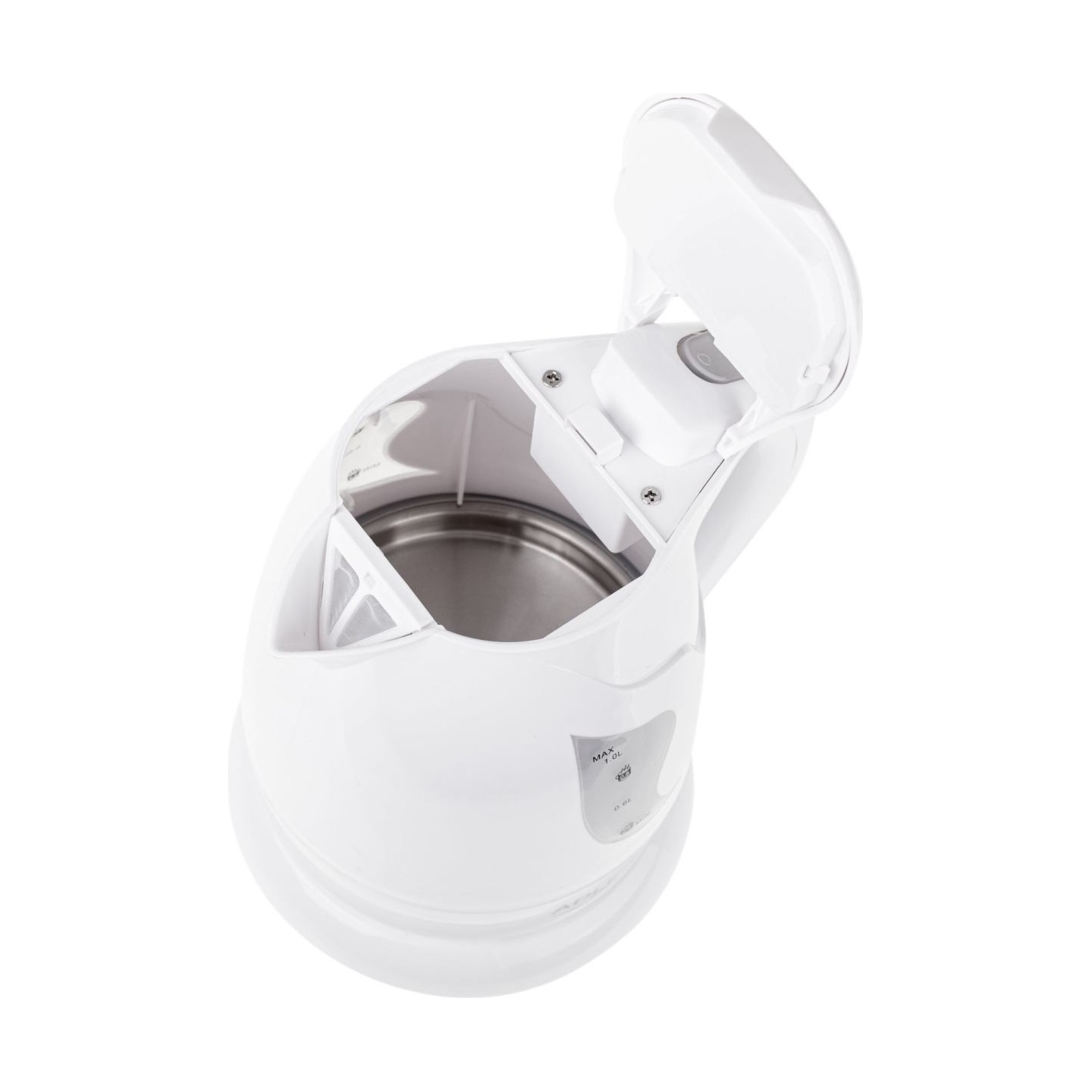 Adler | Kettle | AD 08 | Standard | 850 W | 1 L | Plastic | 360° rotational base | White