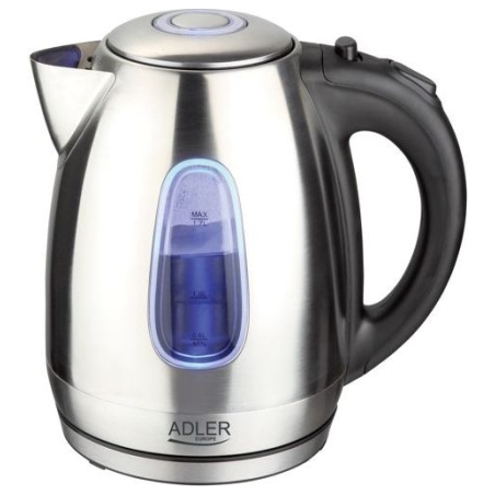 Adler | Kettle | AD 1223 | Standard | 2200 W | 1.7 L | Stainless steel | 360° rotational base | Stainless steel