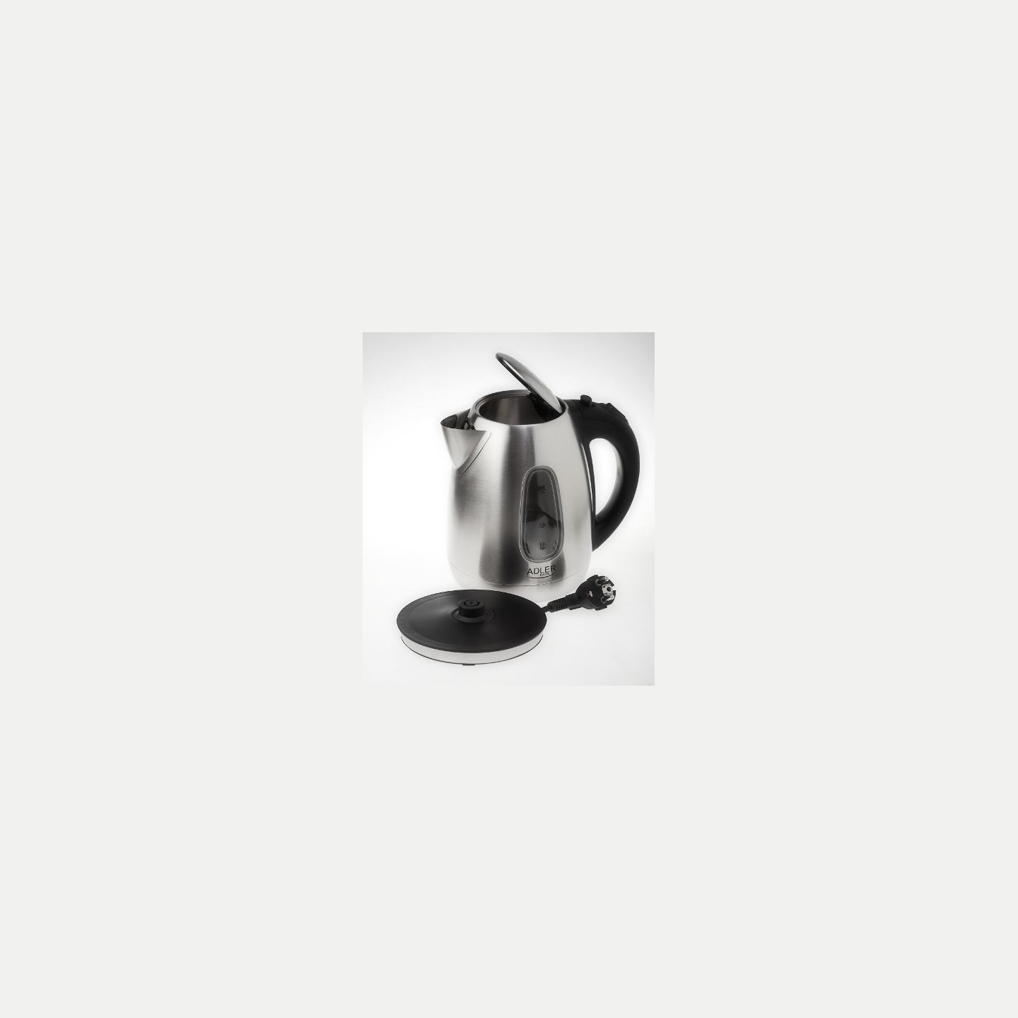 Adler | Kettle | AD 1223 | Standard | 2200 W | 1.7 L | Stainless steel | 360° rotational base | Stainless steel