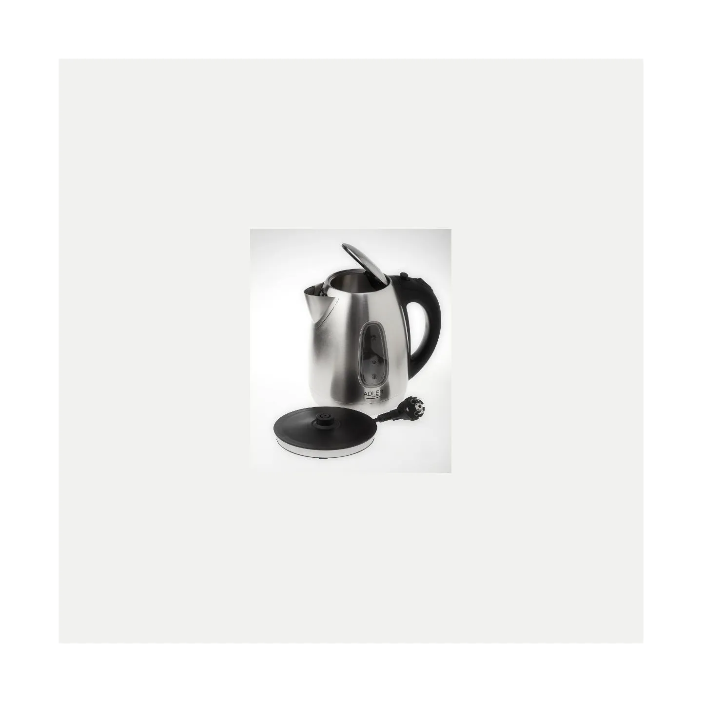 Adler | Kettle | AD 1223 | Standard | 2200 W | 1.7 L | Stainless steel | 360° rotational base | Stainless steel