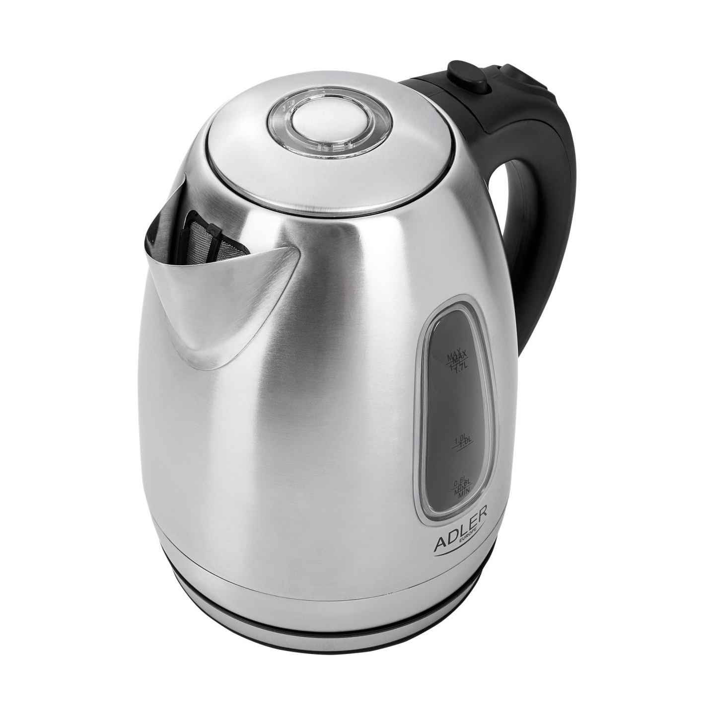 Adler | Kettle | AD 1223 | Standard | 2200 W | 1.7 L | Stainless steel | 360° rotational base | Stainless steel