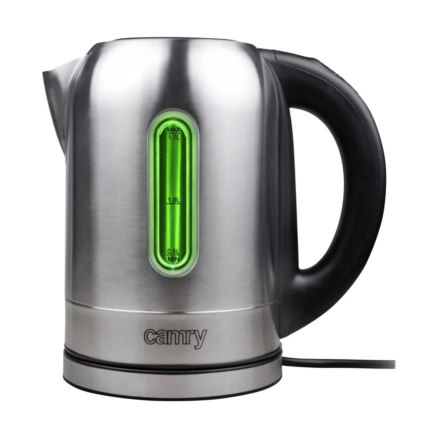 Camry | Kettle | CR 1253 | With electronic control | 2200 W | 1.7 L | Stainless steel | 360° rotational base | Stainless steel