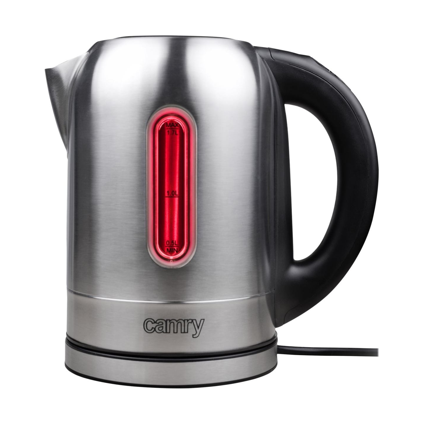 Camry | Kettle | CR 1253 | With electronic control | 2200 W | 1.7 L | Stainless steel | 360° rotational base | Stainless steel