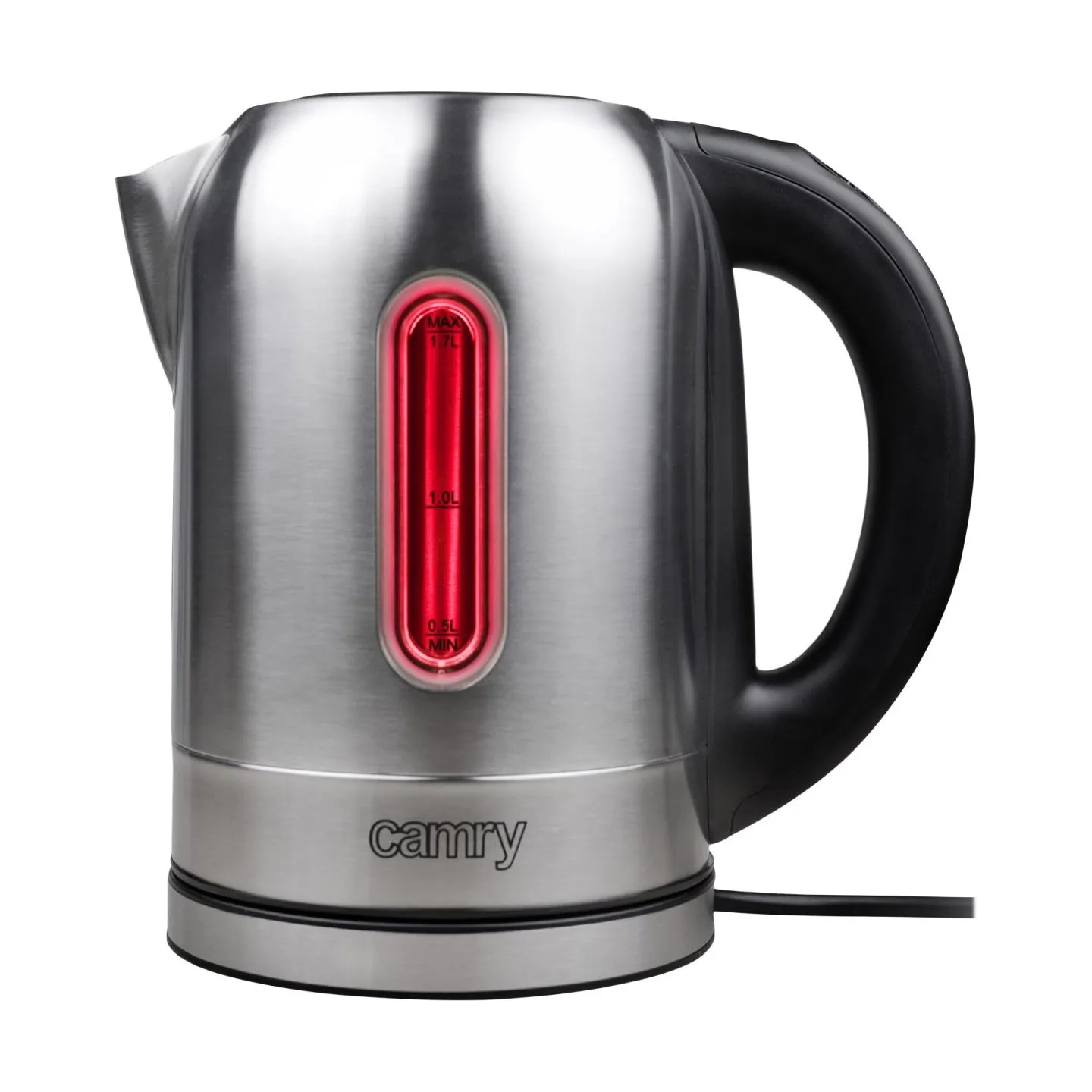Camry | Kettle | CR 1253 | With electronic control | 2200 W | 1.7 L | Stainless steel | 360° rotational base | Stainless steel