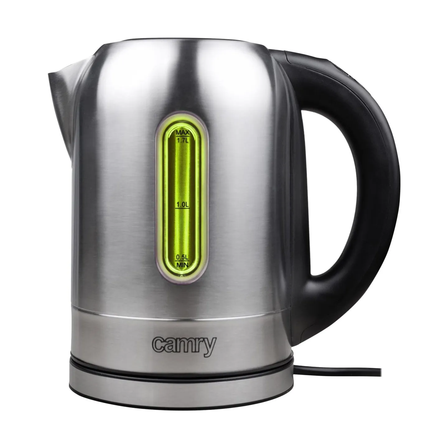 Camry | Kettle | CR 1253 | With electronic control | 2200 W | 1.7 L | Stainless steel | 360° rotational base | Stainless steel