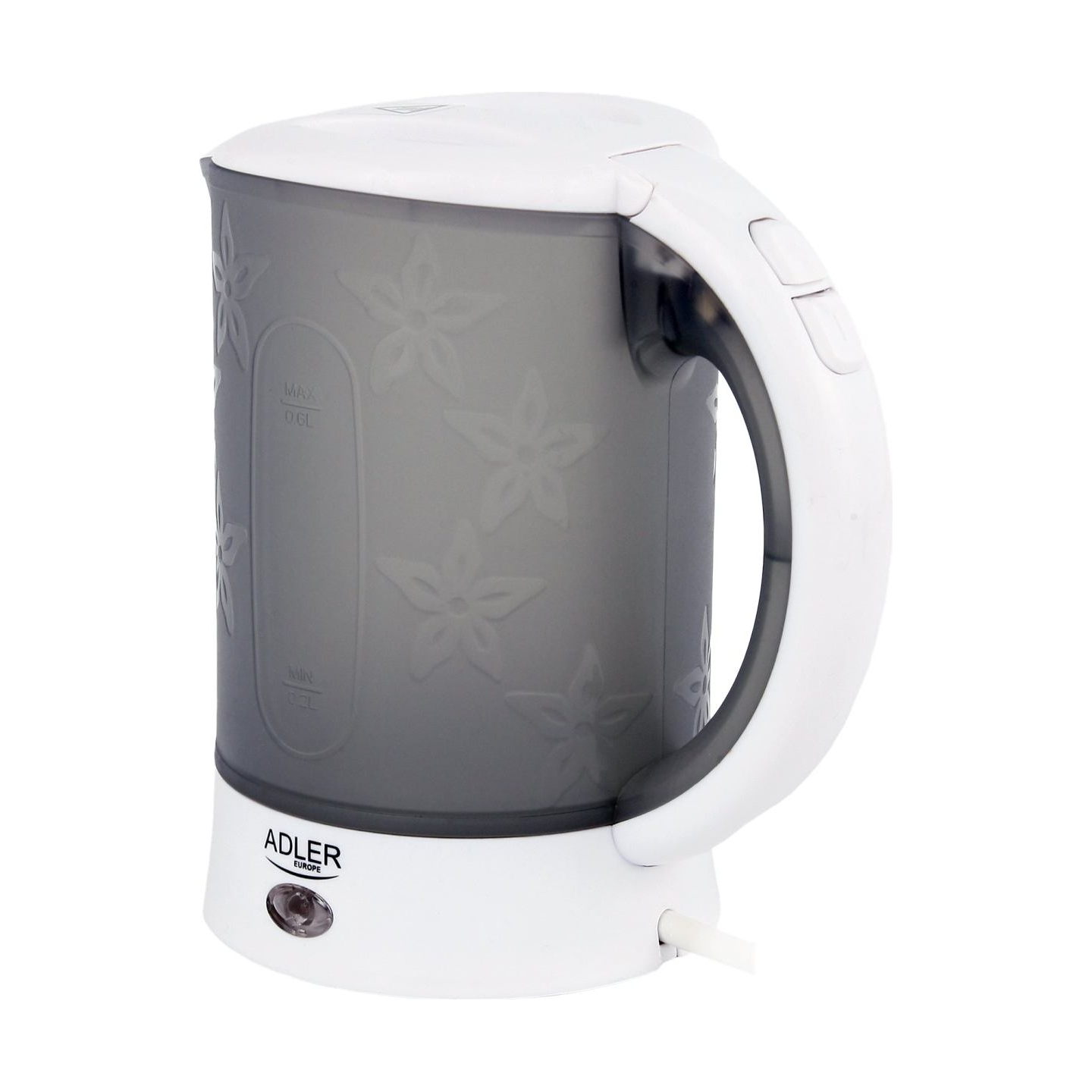 Adler | Travel Kettle | AD 1268 | Standard | 600 W | 0.6 L | Plastic | White