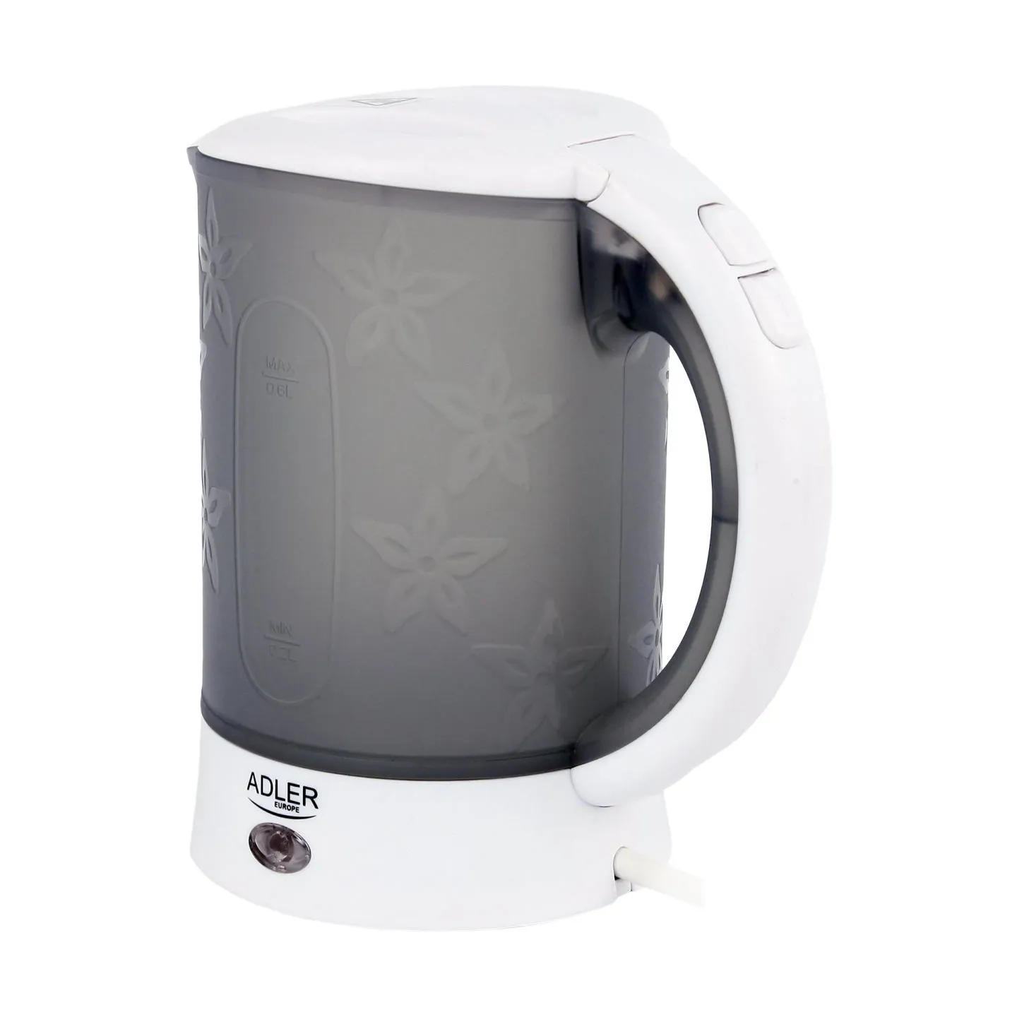 Adler | Travel Kettle | AD 1268 | Standard | 600 W | 0.6 L | Plastic | White