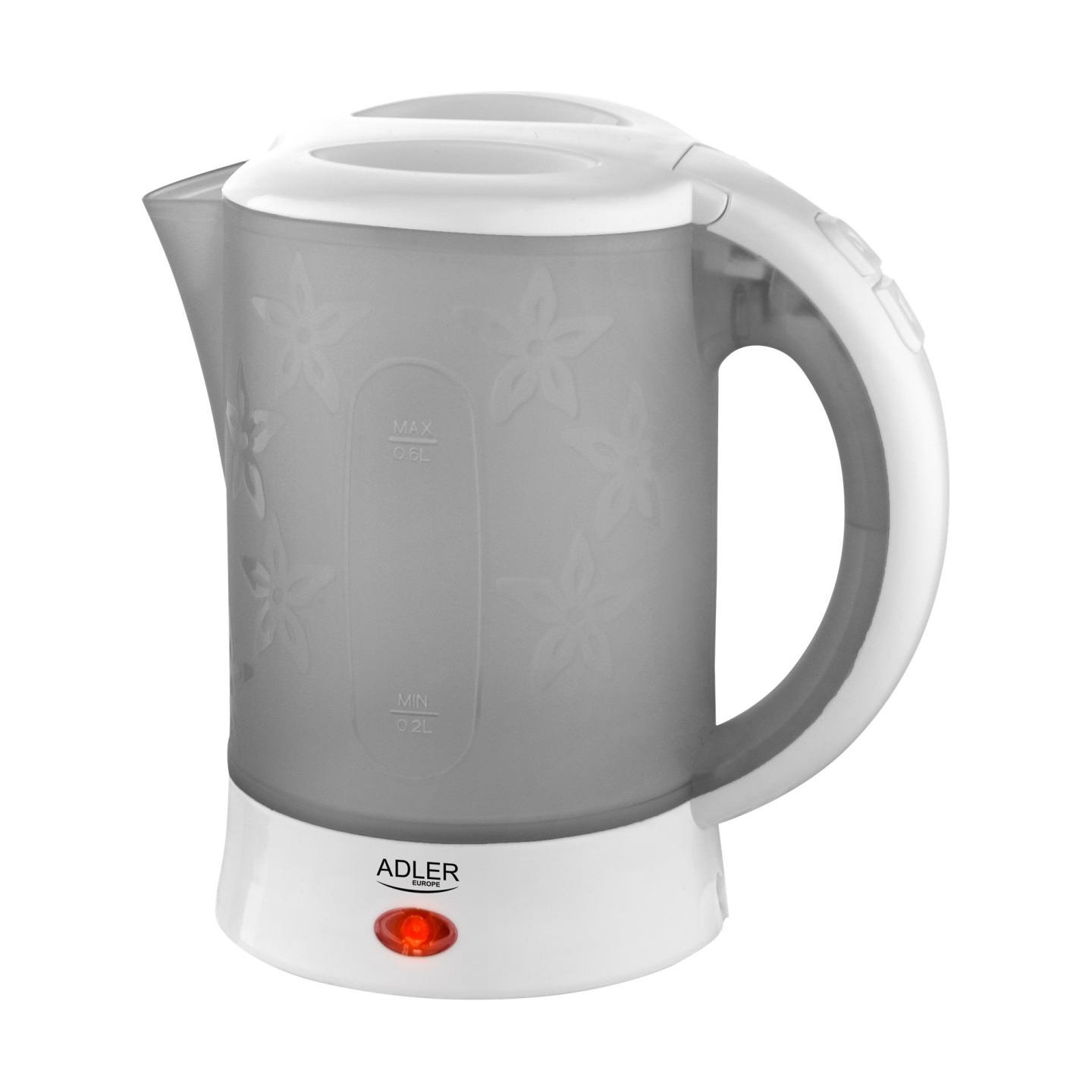 Adler | Travel Kettle | AD 1268 | Standard | 600 W | 0.6 L | Plastic | White