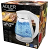 Adler | Kettle | AD 1274 | Electric | 2200 W | 1.7 L | Polypropylene/Glass | 360° rotational base | White