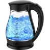 Adler | Kettle | AD 1274 | Standard | 2200 W | 1.7 L | Plastic/Glass | 360° rotational base | Black/ transparent