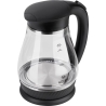 Adler | Kettle | AD 1274 | Standard | 2200 W | 1.7 L | Plastic/Glass | 360° rotational base | Black/ transparent