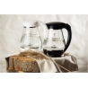 Adler | Kettle | AD 1274 | Standard | 2200 W | 1.7 L | Plastic/Glass | 360° rotational base | Black/ transparent