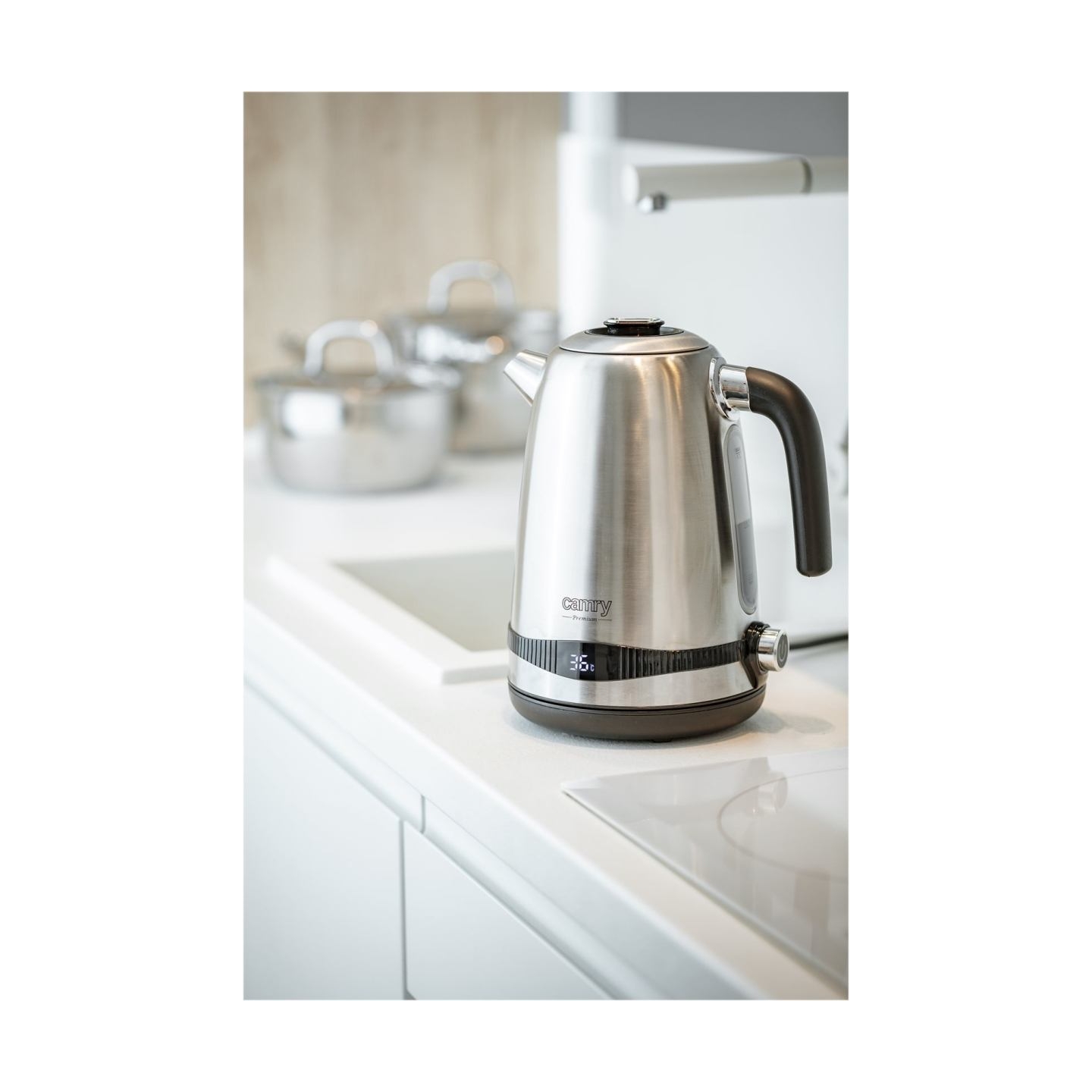 Camry | Kettle | CR 1291 | Electric | 2200 W | 1.7 L | Stainless steel | 360° rotational base | Stainless steel