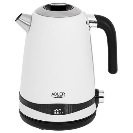 Adler | Kettle | AD 1295w | Electric | 2200 W | 1.7 L | Stainless steel | 360° rotational base | White