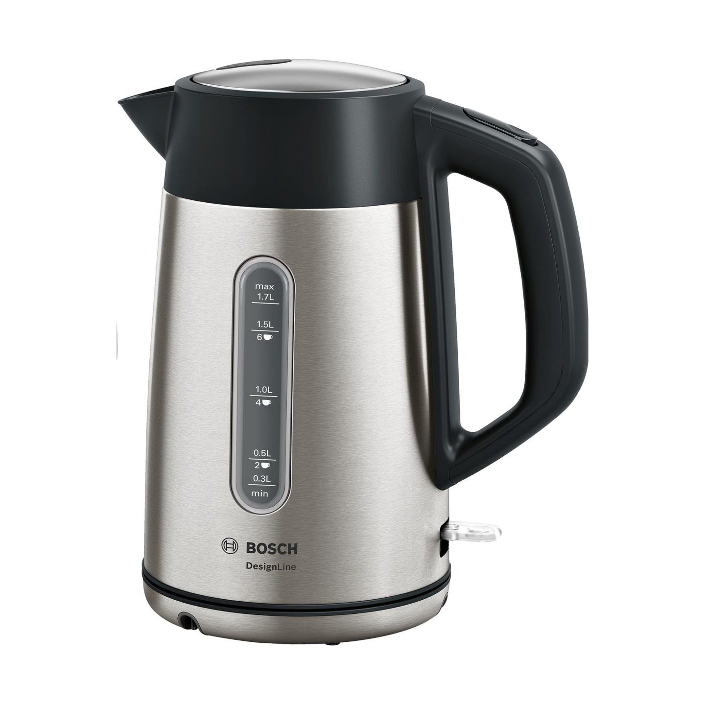 Bosch | Kettle | DesignLine TWK4P440 | Electric | 2400 W | 1.7 L | Stainless steel | 360° rotational base | Stainless steel/Blac