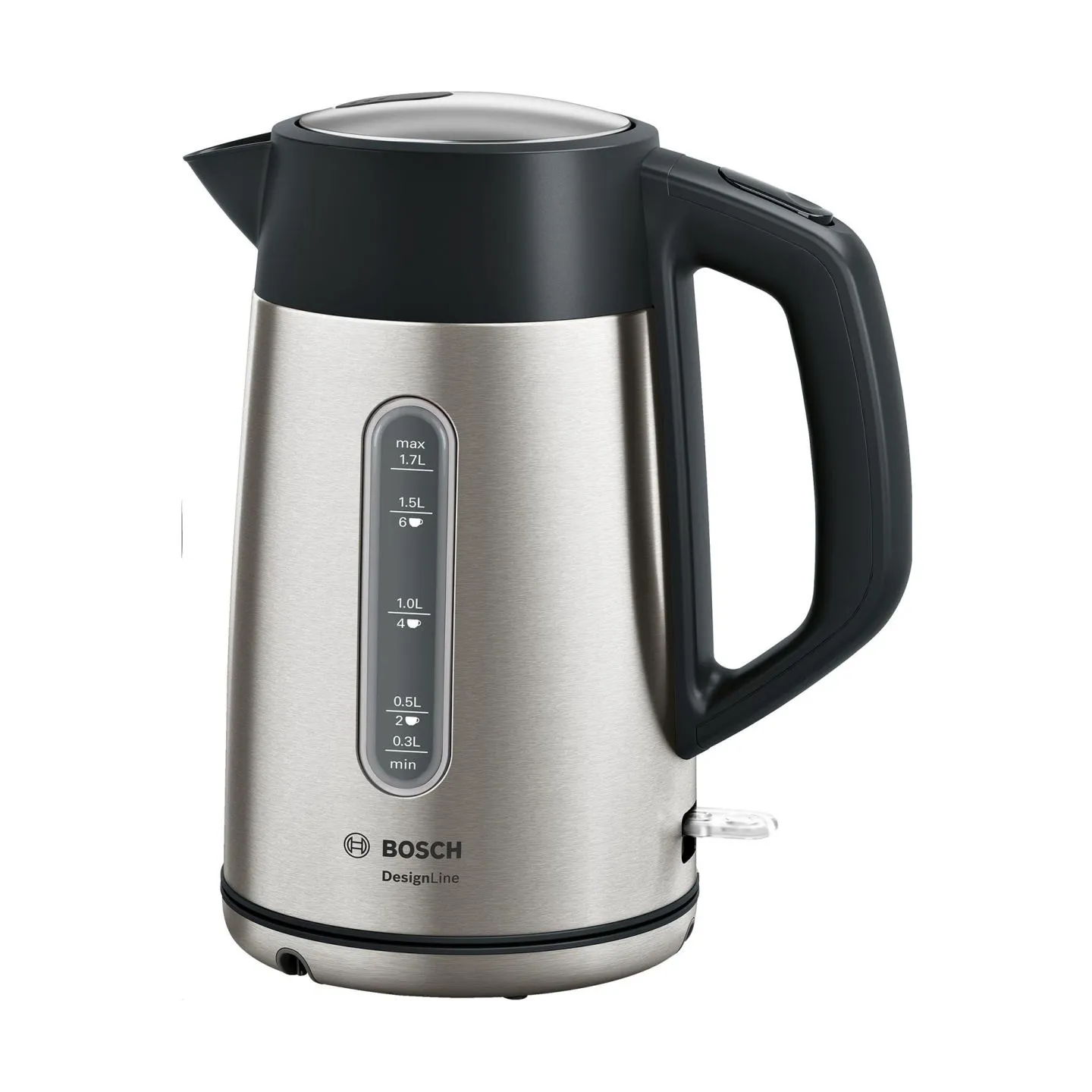 Bosch | Kettle | DesignLine TWK4P440 | Electric | 2400 W | 1.7 L | Stainless steel | 360° rotational base | Stainless steel/Blac