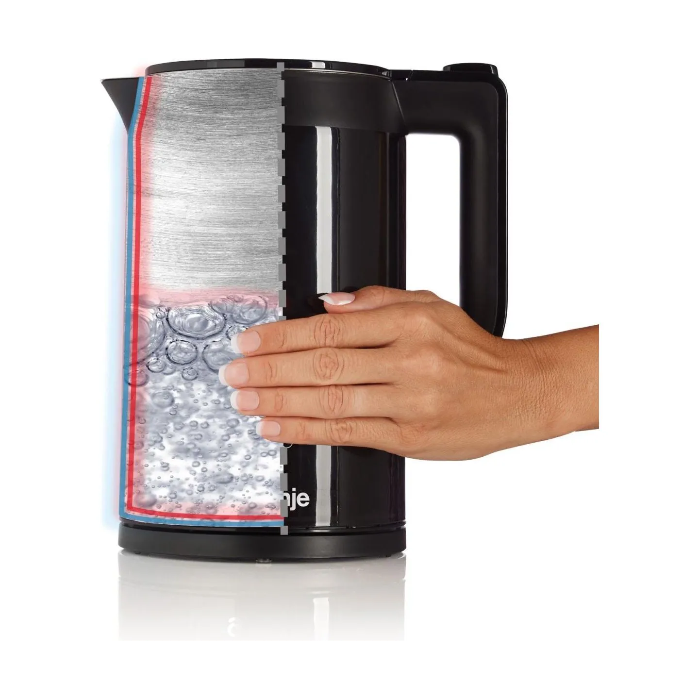 Gorenje Kettle | K17DWDII | Electric | 2200 W | 1.7 L | Stainless Steel | 360° rotational base | Black