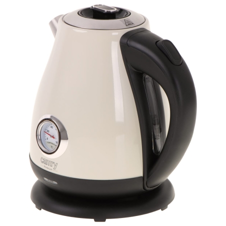 Camry | Kettle with a thermometer | CR 1344 | Electric | 2200 W | 1.7 L | Stainless steel | 360° rotational base | Cream