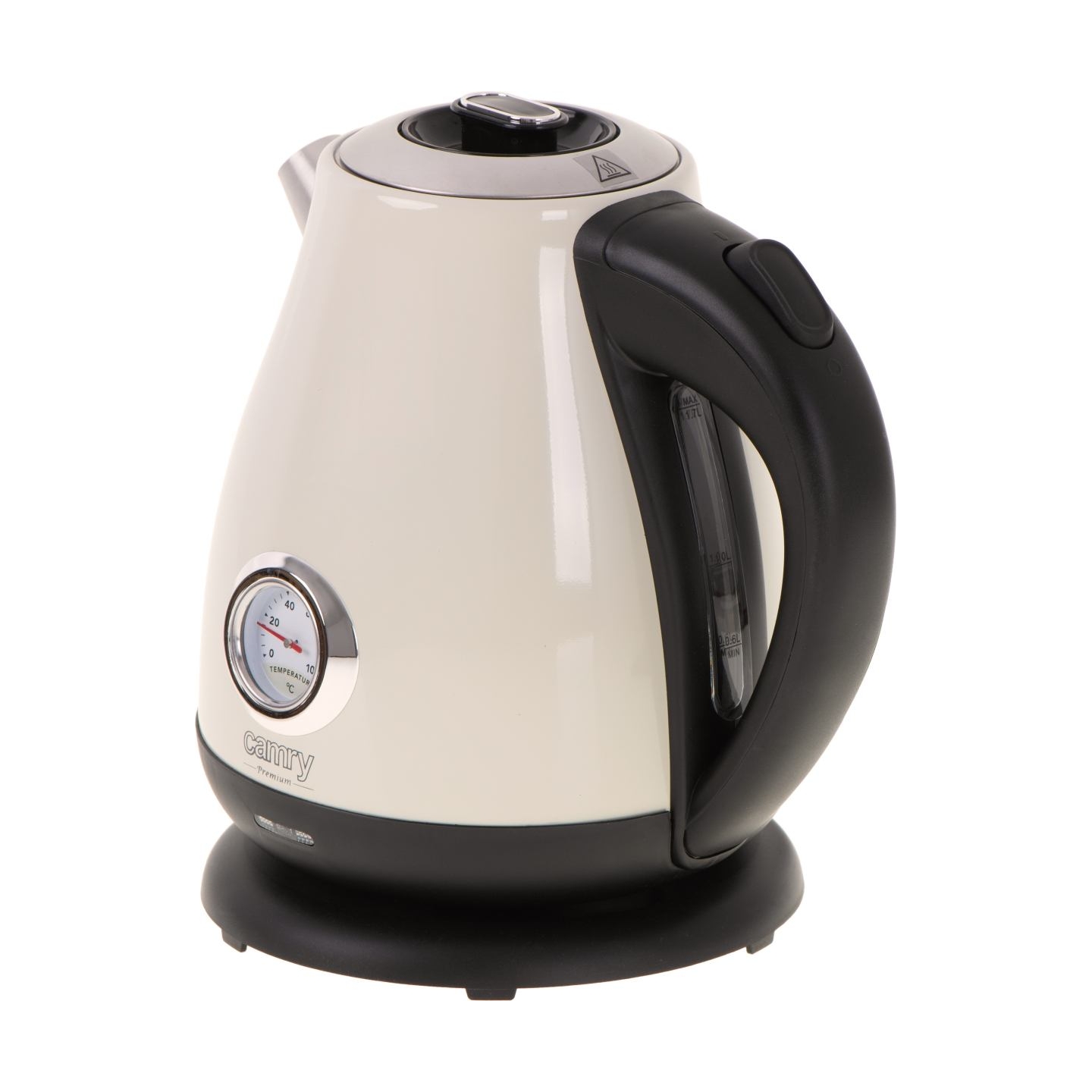 Camry | Kettle with a thermometer | CR 1344 | Electric | 2200 W | 1.7 L | Stainless steel | 360° rotational base | Cream