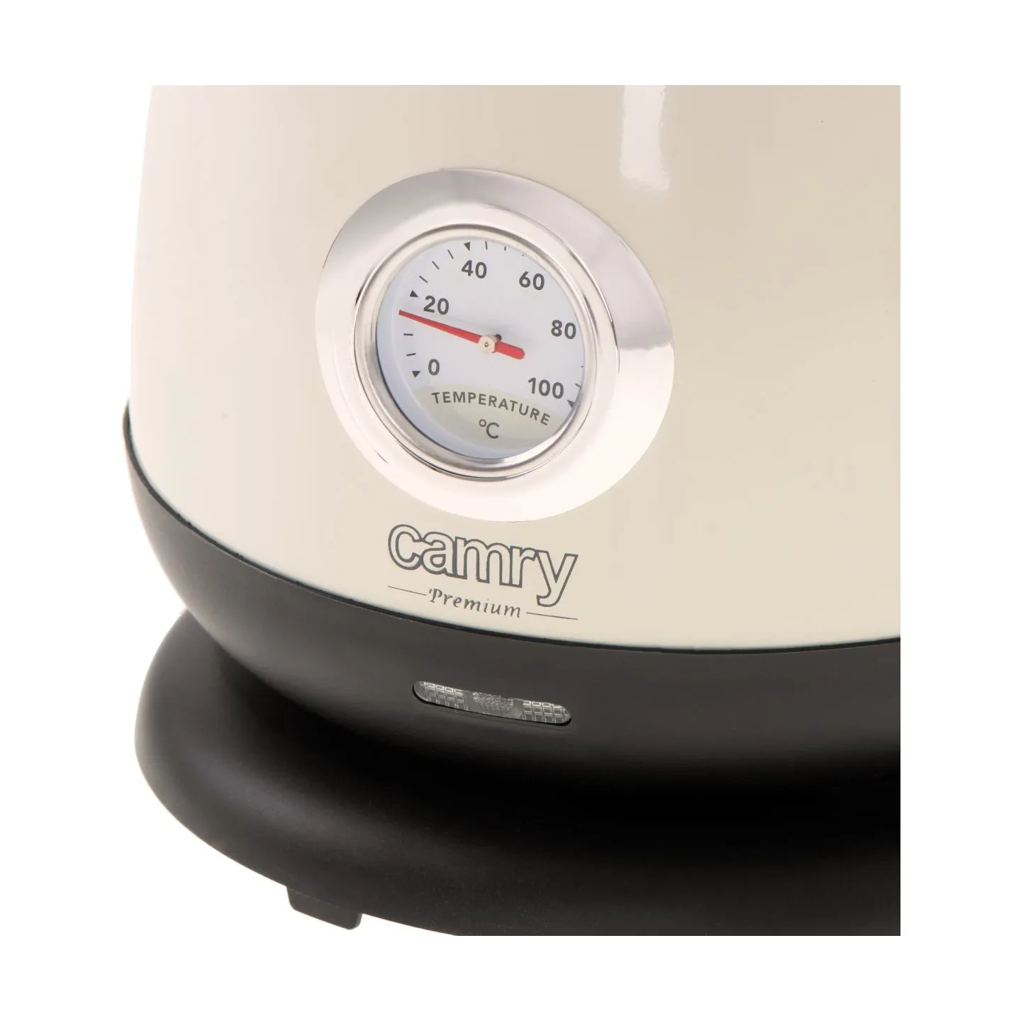 Camry | Kettle with a thermometer | CR 1344 | Electric | 2200 W | 1.7 L | Stainless steel | 360° rotational base | Cream