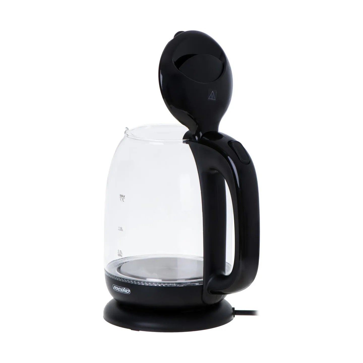 Mesko | Kettle | MS 1302b | Electric | 2200 W | 1.7 L | Glass | 360° rotational base | Black