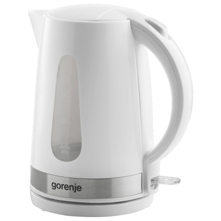 Gorenje | Kettle | K17WE | Electric | 2200 W | 1.7 L | Plastic/Metal | 360° rotational base | White