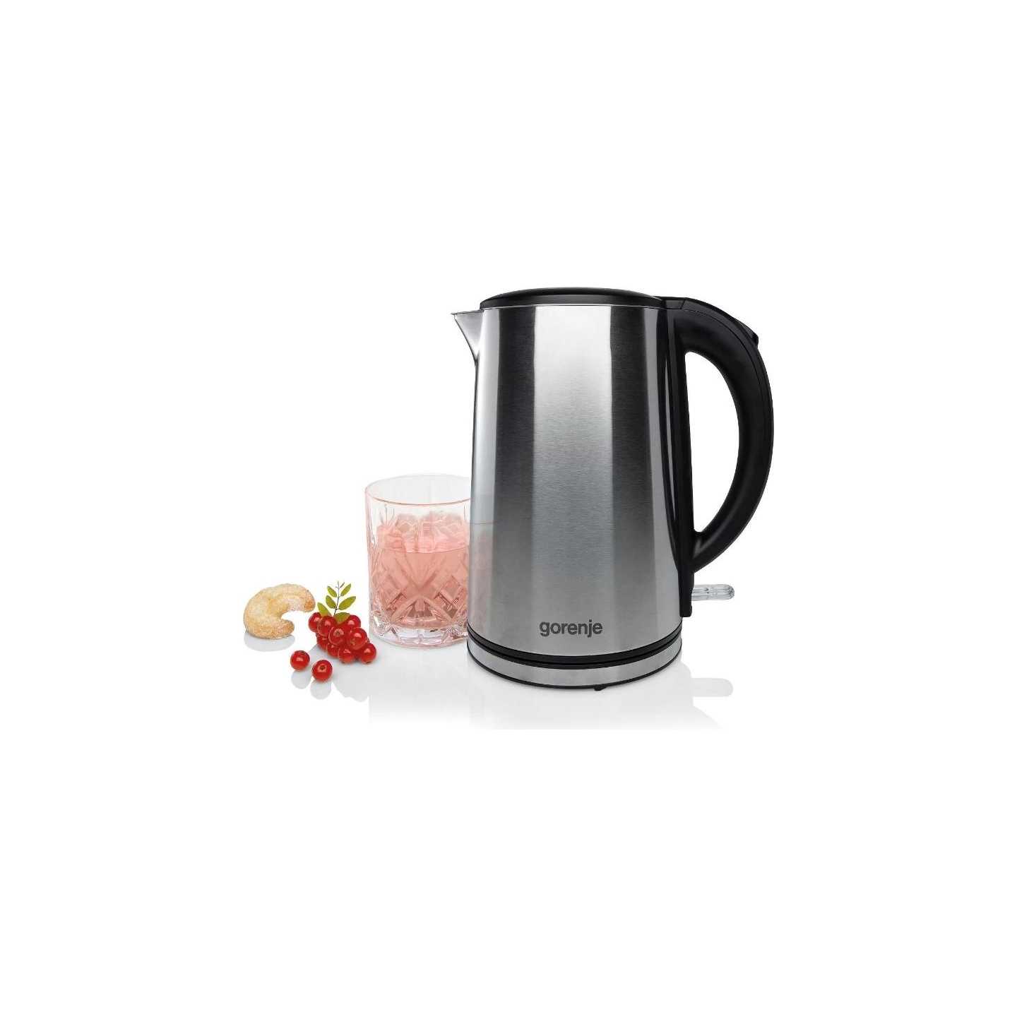 Gorenje | Kettle | K15DWS | Electric | 2200 W | 1.5 L | Stainless steel | 360° rotational base | Stainless Steel