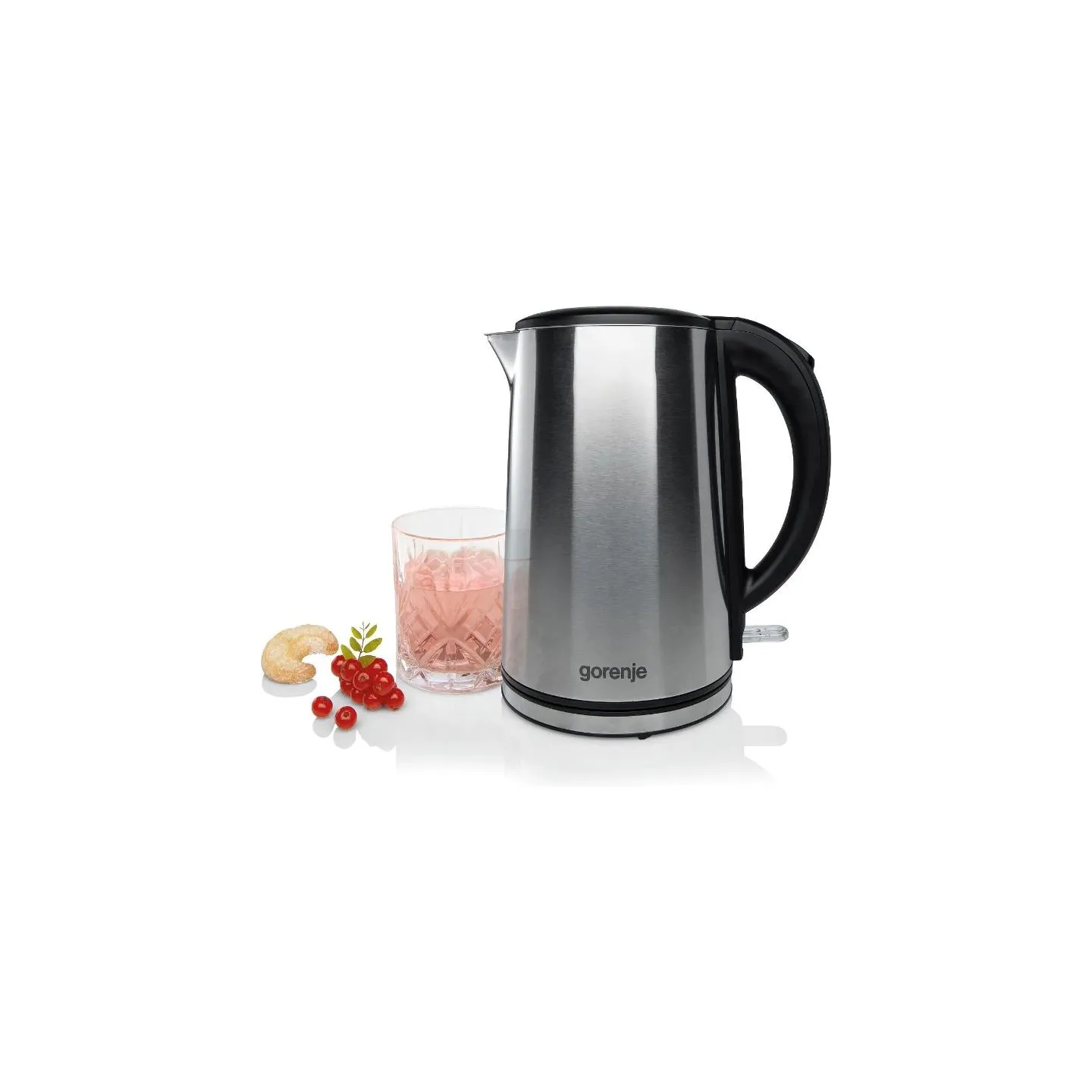 Gorenje | Kettle | K15DWS | Electric | 2200 W | 1.5 L | Stainless steel | 360° rotational base | Stainless Steel