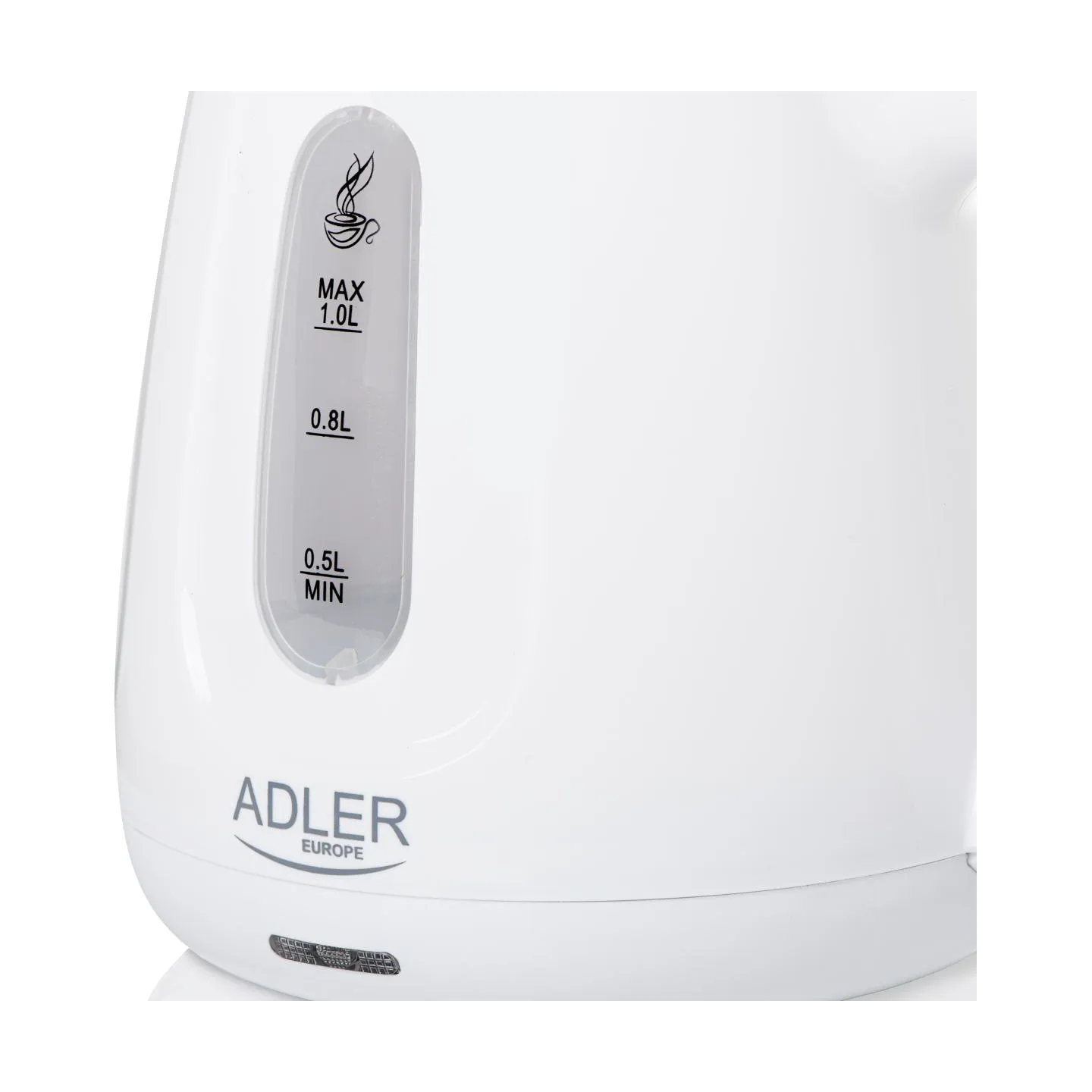Adler Kettle | AD 1373 | Electric | 850 W | 1 L | Polypropylene | 360° rotational base | White