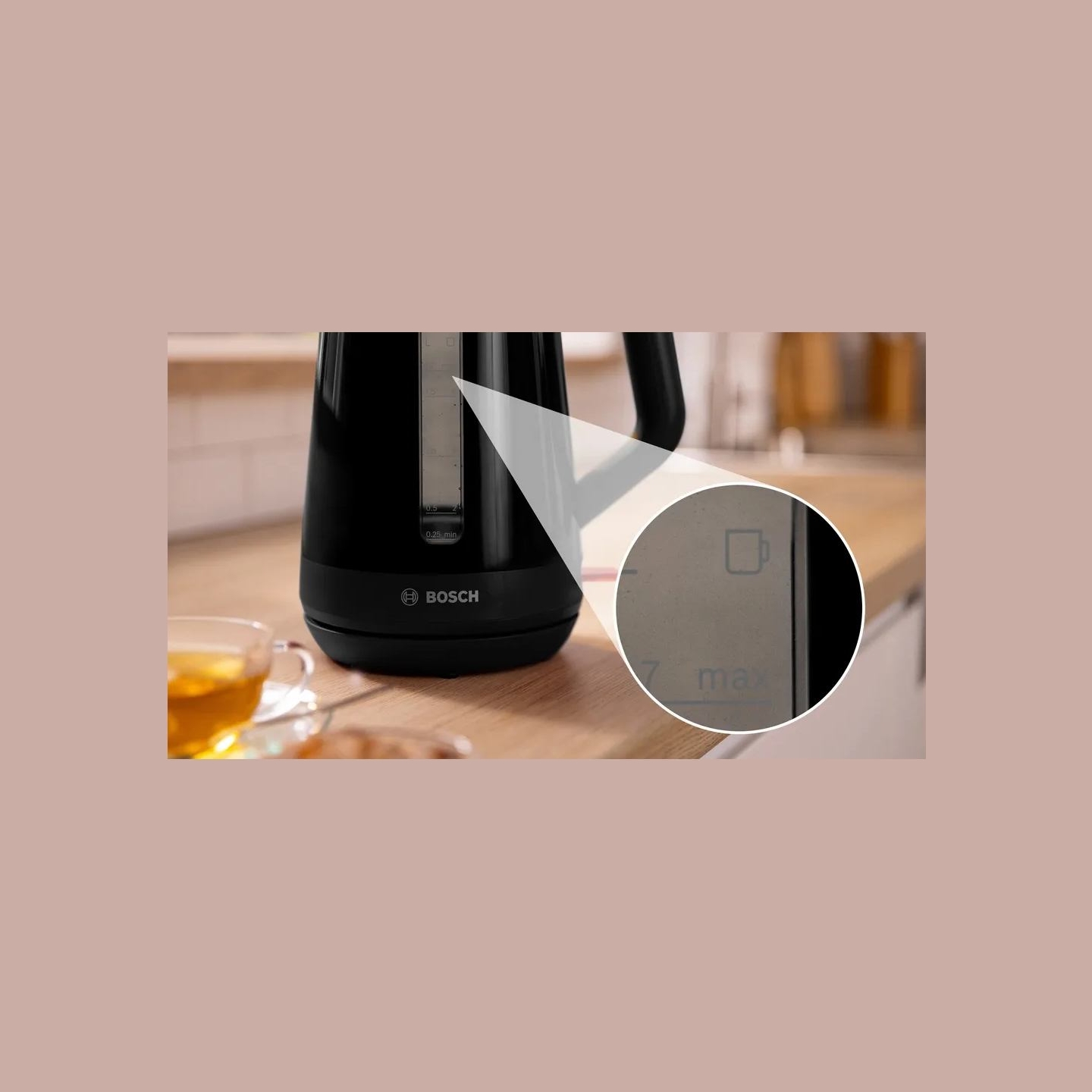 Bosch Kettle | TWK1M123 | Electric | 2400 W | 1.7 L | Plastic | 360° rotational base | Black