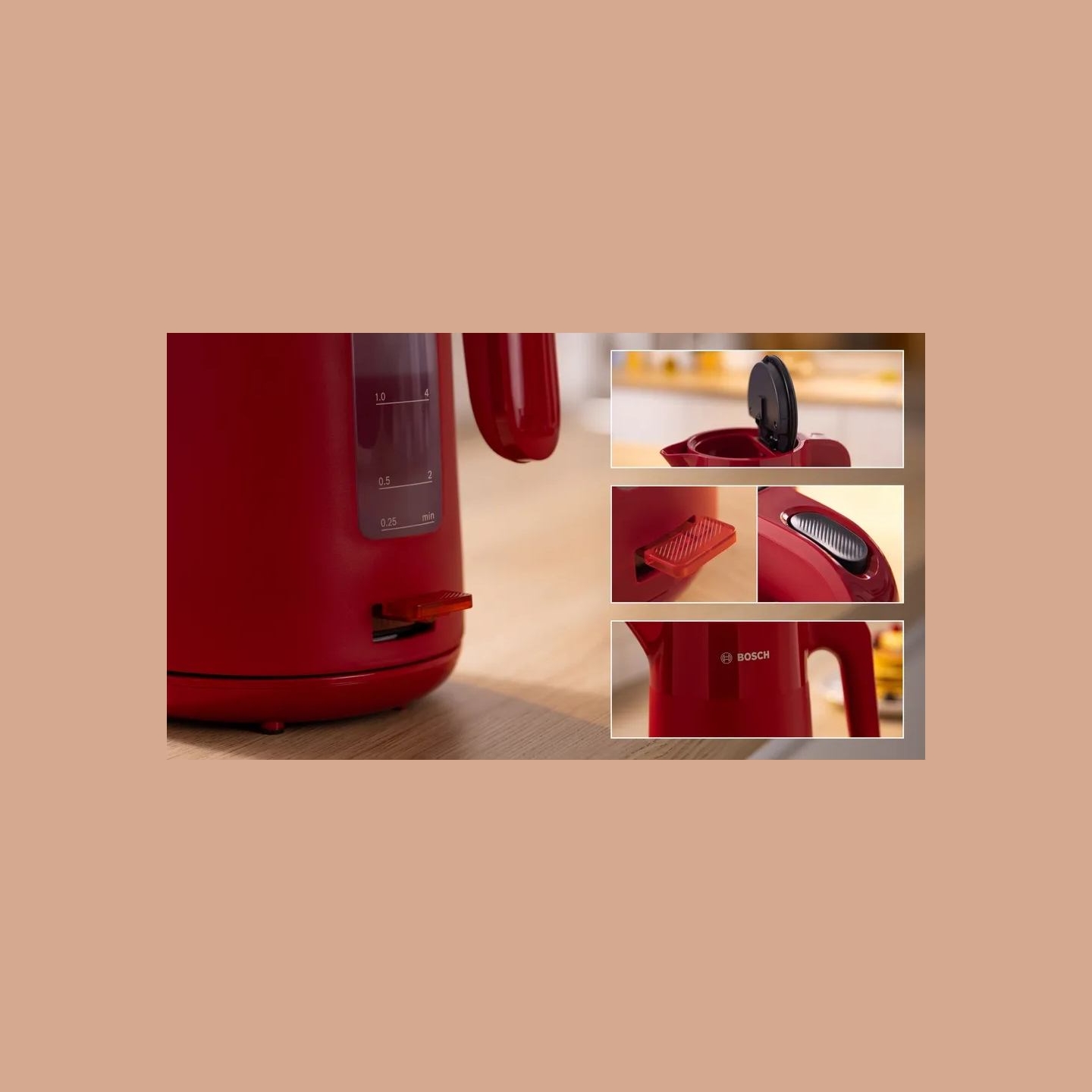 Bosch Kettle | TWK2M164 MyMoment | Electric | 2400 W | 1.7 L | Plastic | 360° rotational base | Red