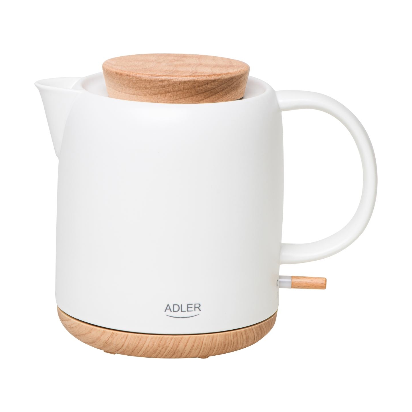 Adler Electric Kettle | AD 1304 | Electric | 1200 W | 1 L | Ceramic | 360° rotational base | White