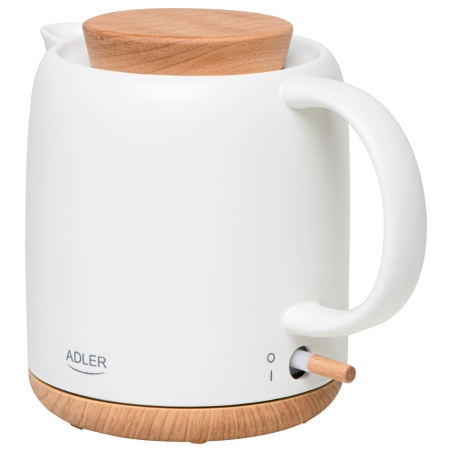 Adler Electric Kettle | AD 1304 | Electric | 1200 W | 1 L | Ceramic | 360° rotational base | White