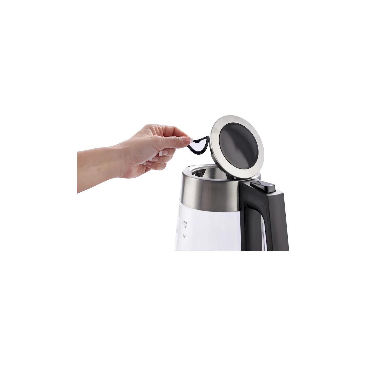 Gorenje K17OGS | Kettle | Electric | 1.7 L | 2200 W | 360° rotational base | Stainless steel/Glass | Stainless steel