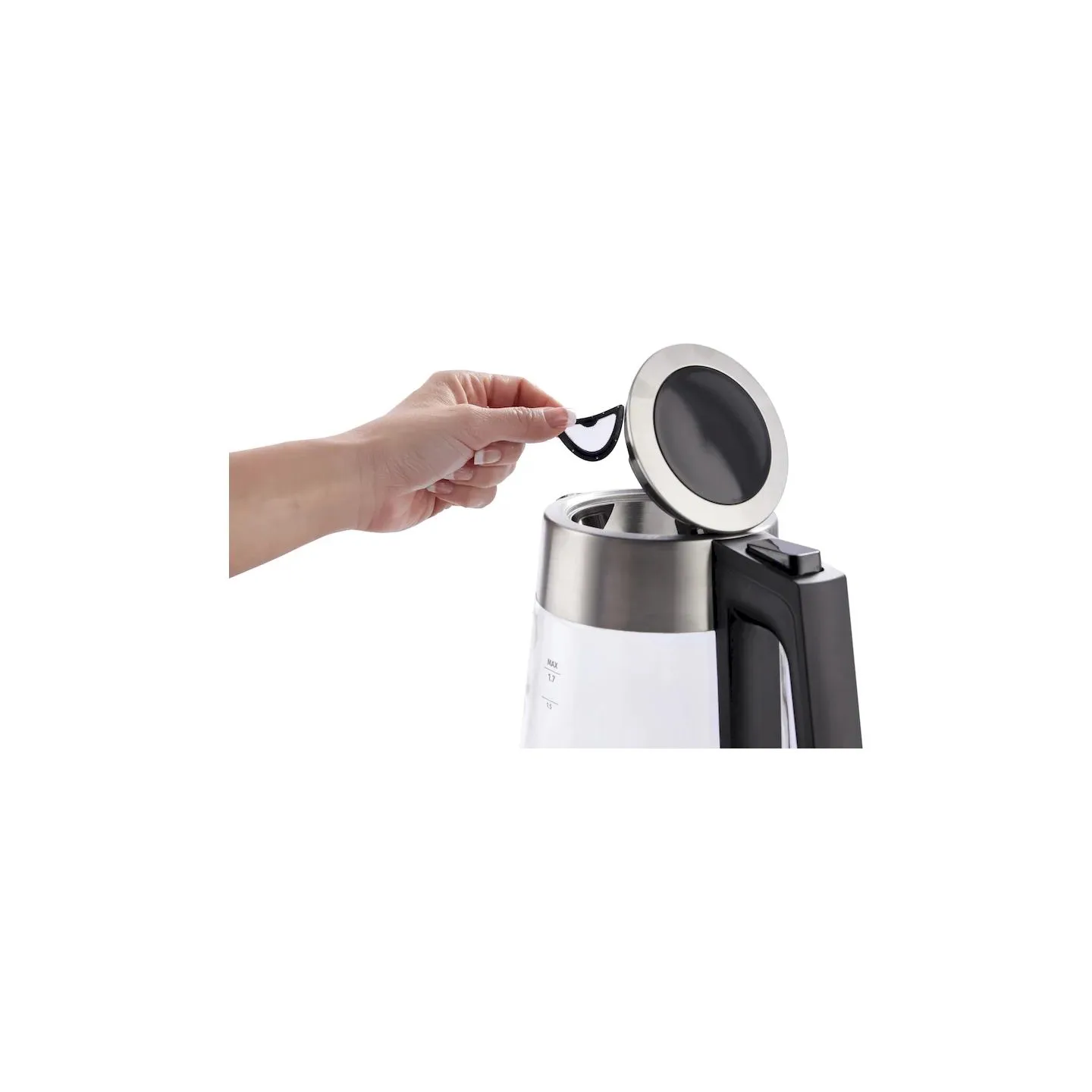 Gorenje K17OGS | Kettle | Electric | 1.7 L | 2200 W | 360° rotational base | Stainless steel/Glass | Stainless steel