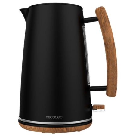 Cecotec Kettle | ThermoSense 400 | Electric | 3000 W | 1.7 L | Stainless steel/BPA | 360° rotational base | Black Woody