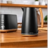 Cecotec Kettle | ThermoSense 400 | Electric | 3000 W | 1.7 L | Stainless steel/BPA | 360° rotational base | Black Woody