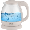 Adler | Kettle | AD 1283C | Electric | 900 W | 1 L | Glass | 360° rotational base | Cream