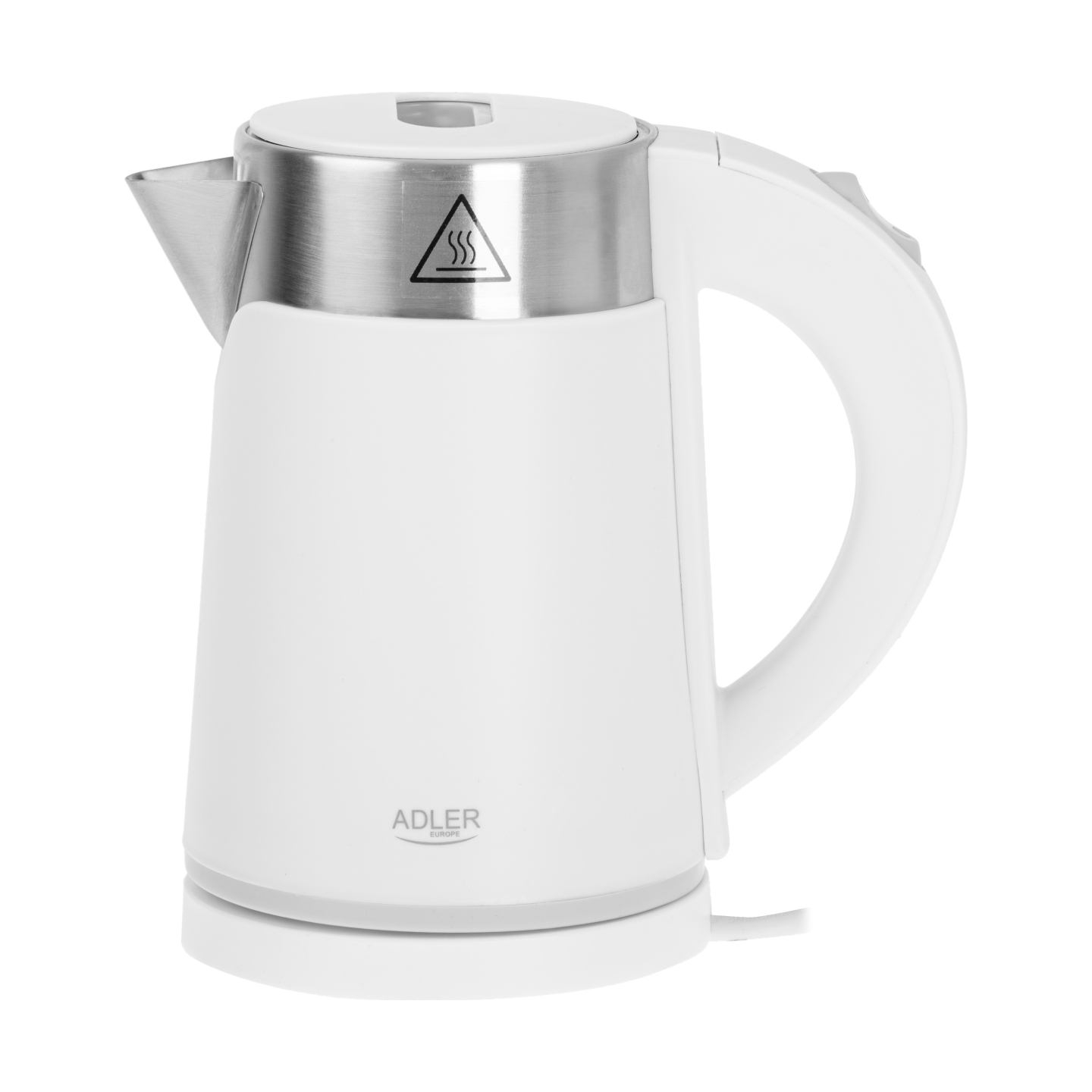 Adler | Kettle | AD 1372 | Electric | 800 W | 0.6 L | Plastic/Stainless steel | 360° rotational base | White