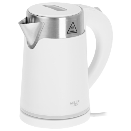 Adler | Kettle | AD 1372 | Electric | 800 W | 0.6 L | Plastic/Stainless steel | 360° rotational base | White