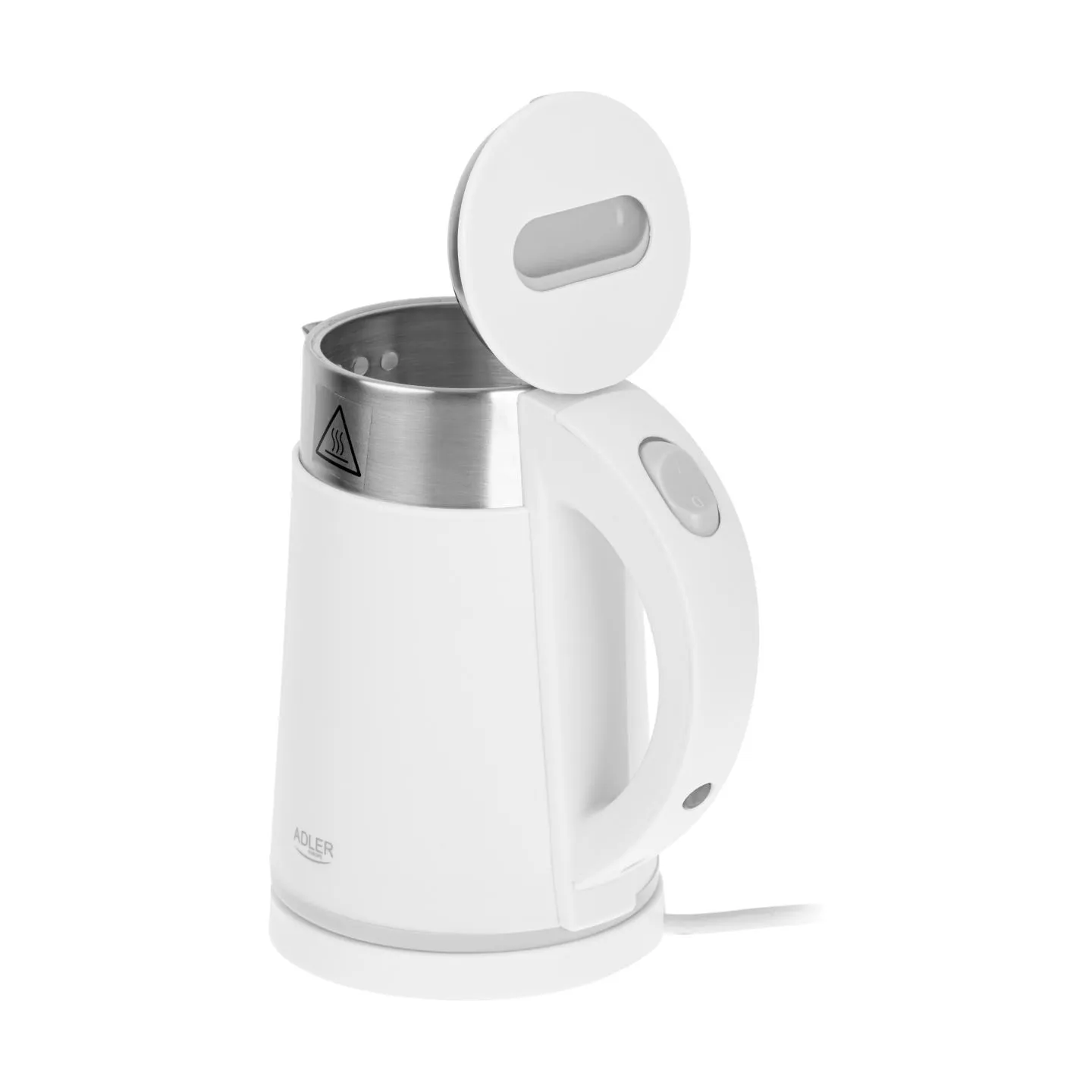 Adler | Kettle | AD 1372 | Electric | 800 W | 0.6 L | Plastic/Stainless steel | 360° rotational base | White