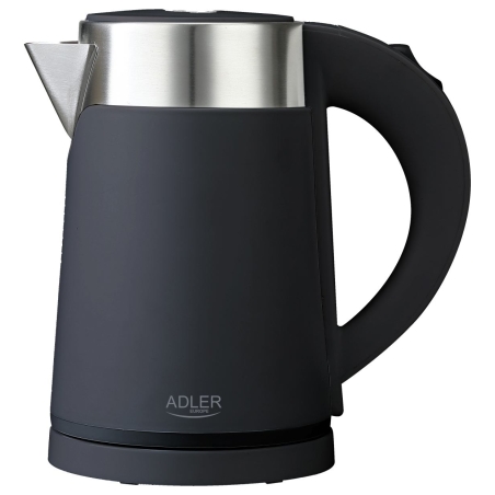 Adler | Kettle | AD 1372 | Electric | 800 W | 0.6 L | Plastic/Stainless steel | 360° rotational base | Black