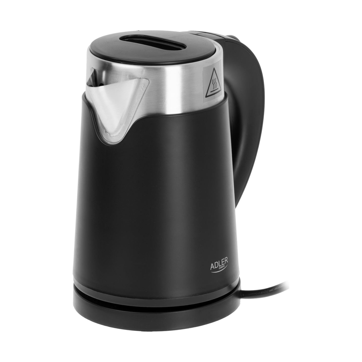 Adler | Kettle | AD 1372 | Electric | 800 W | 0.6 L | Plastic/Stainless steel | 360° rotational base | Black