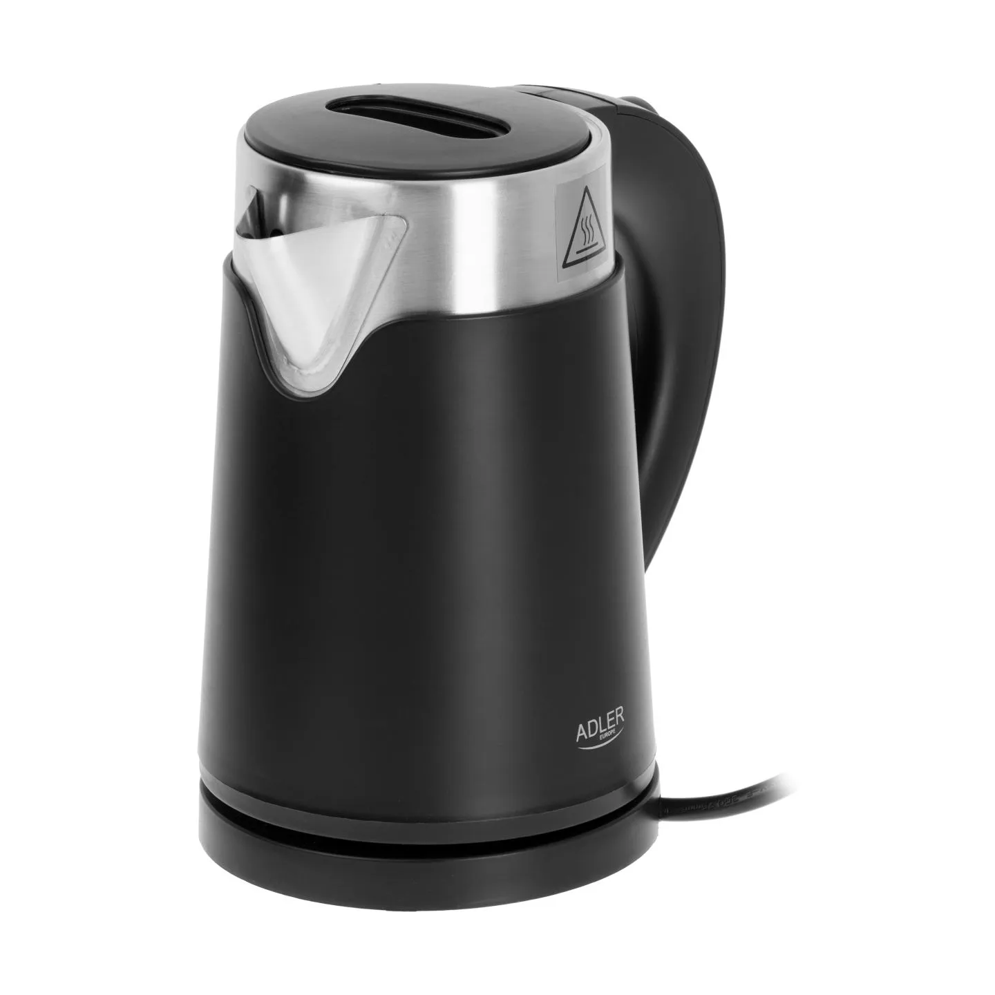 Adler | Kettle | AD 1372 | Electric | 800 W | 0.6 L | Plastic/Stainless steel | 360° rotational base | Black