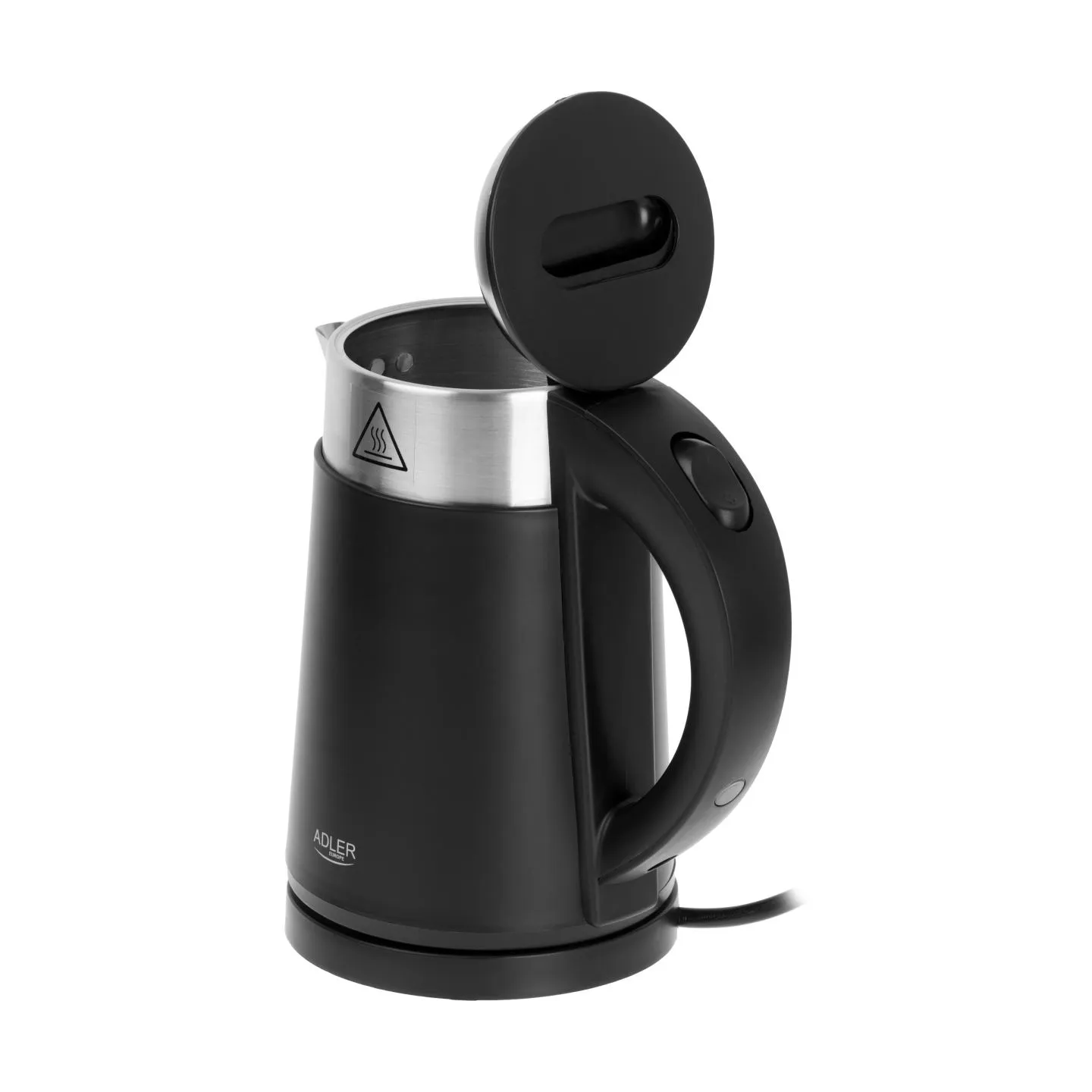 Adler | Kettle | AD 1372 | Electric | 800 W | 0.6 L | Plastic/Stainless steel | 360° rotational base | Black