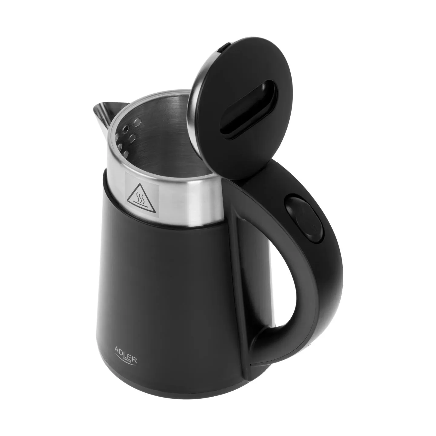 Adler | Kettle | AD 1372 | Electric | 800 W | 0.6 L | Plastic/Stainless steel | 360° rotational base | Black