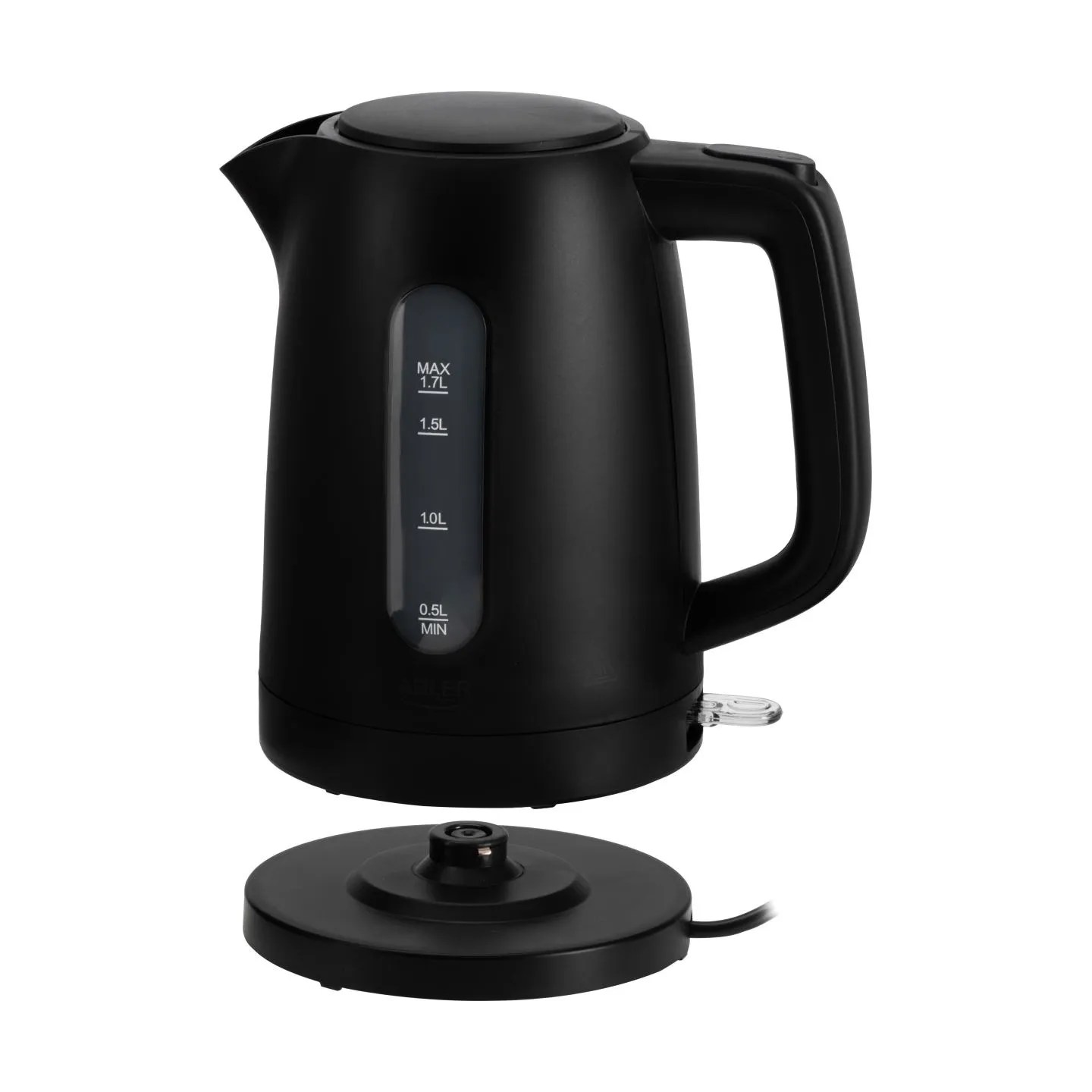Adler Kettle | AD 1379b | Electric | 2200 W | 1.7 L | Polypropylene | 360° rotational base | Black