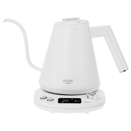 Adler | Kettle | AD 1349w | Electric | 1100 W | 1 L | Stainless Steel | 360° rotational base | White