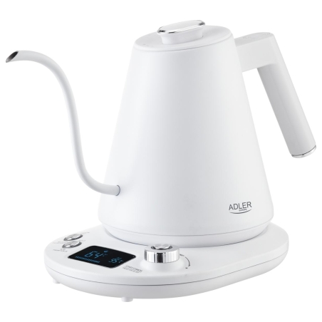 Adler | Kettle | AD 1349w | Electric | 1100 W | 1 L | Stainless Steel | 360° rotational base | White