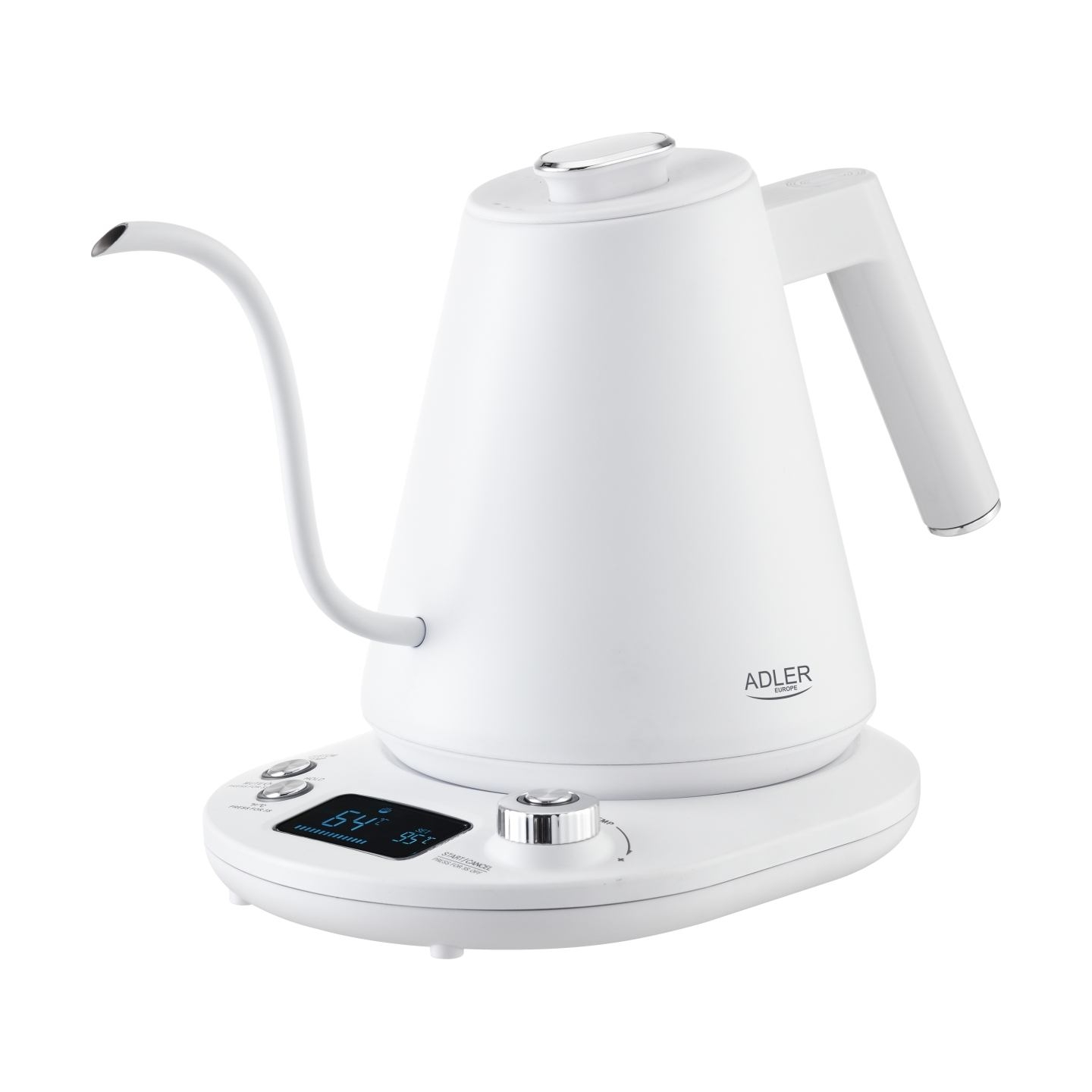 Adler | Kettle | AD 1349w | Electric | 1100 W | 1 L | Stainless Steel | 360° rotational base | White
